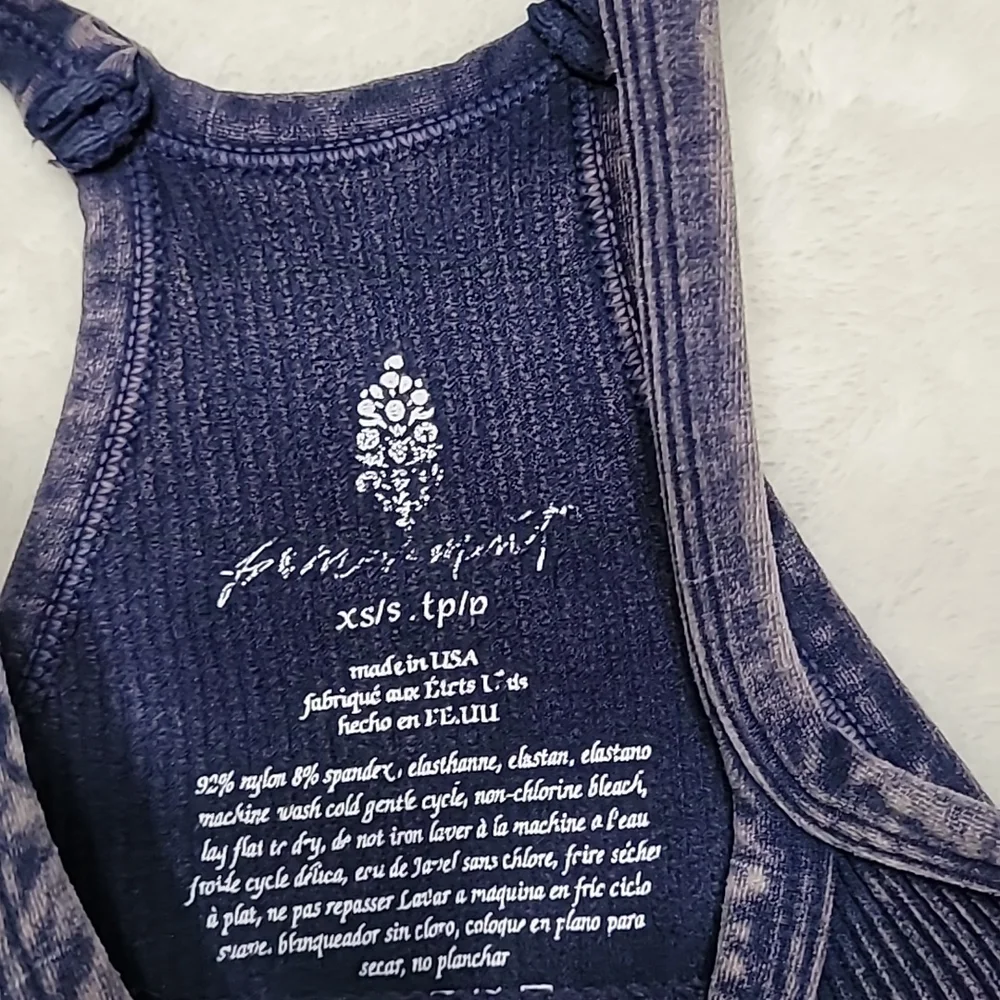 FP Movement Happiness Runs Cropped Navy Blue Tank Top X-Small